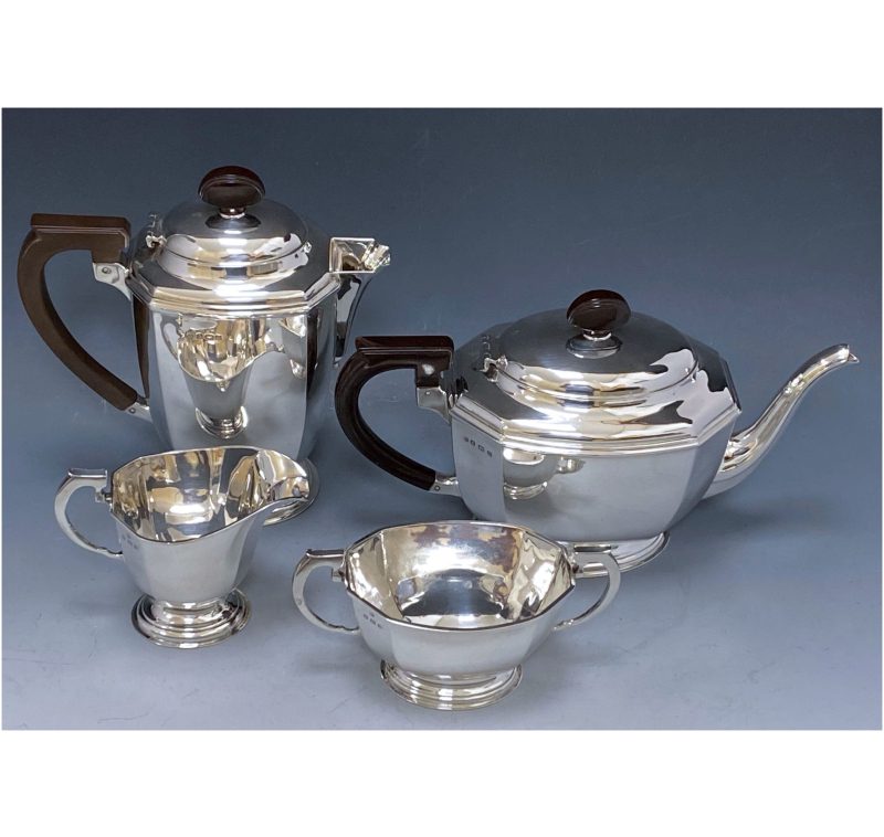 Antique Silver Art Deco Tea & Coffee Service made in 1938