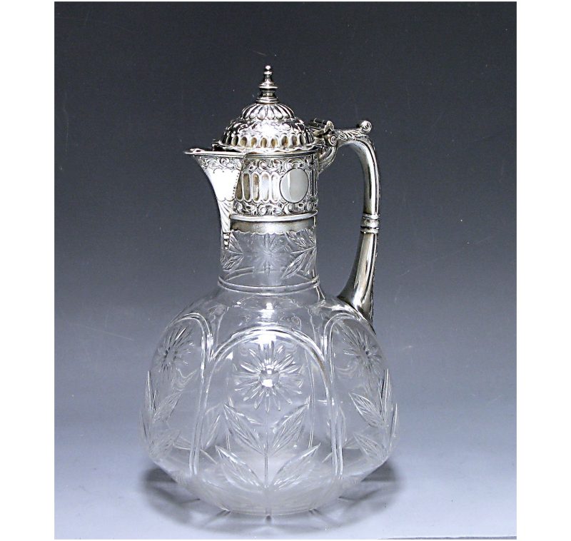 Antique Silver Victorian Claret Jug made in 1889