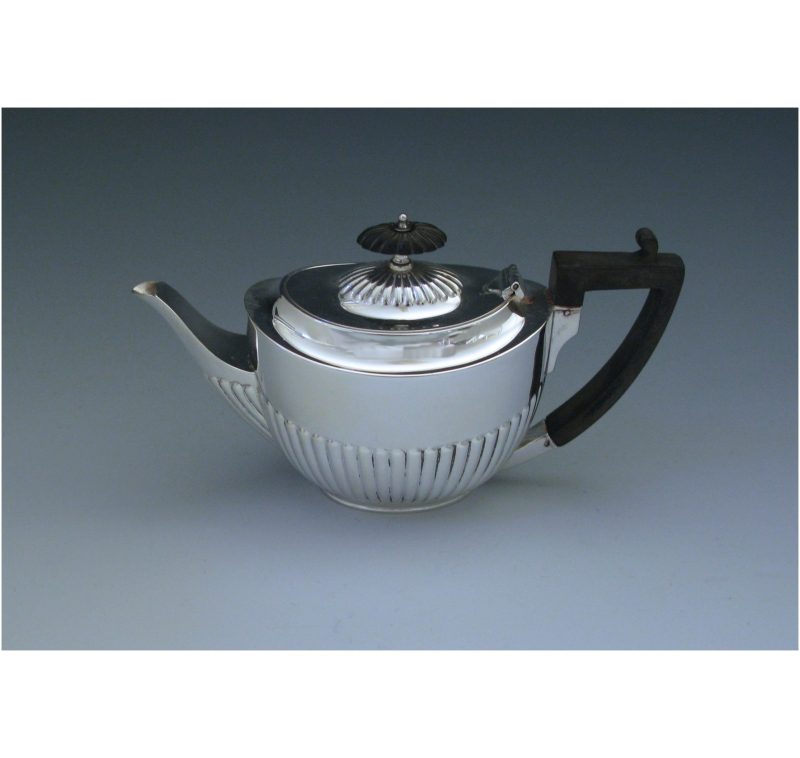 Antique Silver Edwardian Teapot made in 1910