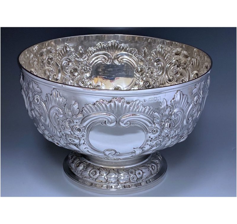 Antique Silver Victorian Bowl made in 1900