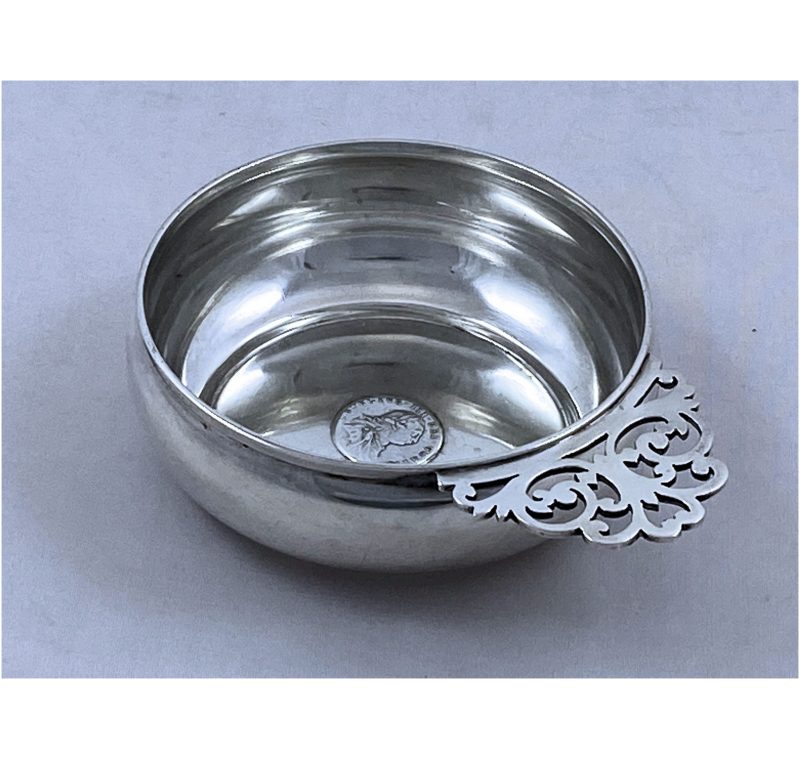 Antique Silver Edwardian Porringer made in 1910