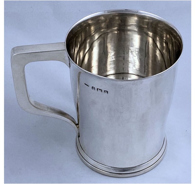 Antique Silver Art Deco Tankard made in 1937