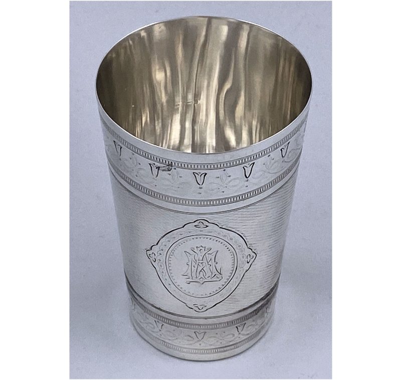 Antique Silver Victorian Beaker made in 1874