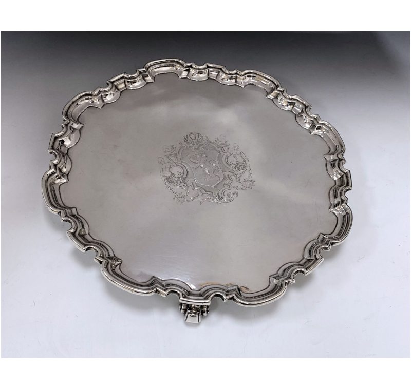 Antique Silver George II Salver made in 1727