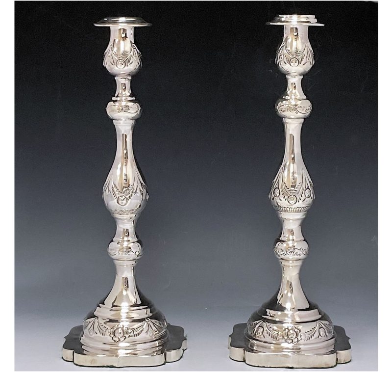 Pair of  George V Sterling Silver Sabbath Style Candlesticks made in  1928