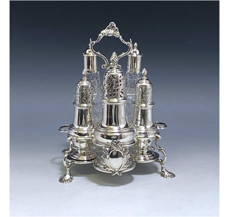 Antique Silver George III Warwick Cruet made in 1761