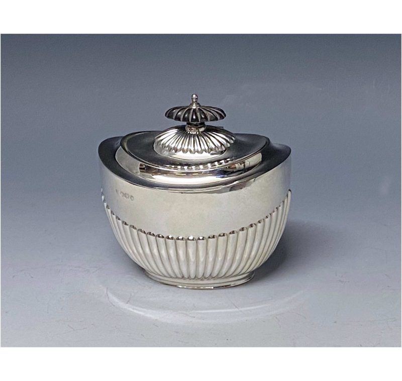 Antique Silver Edwardian Tea Caddy made in 1906