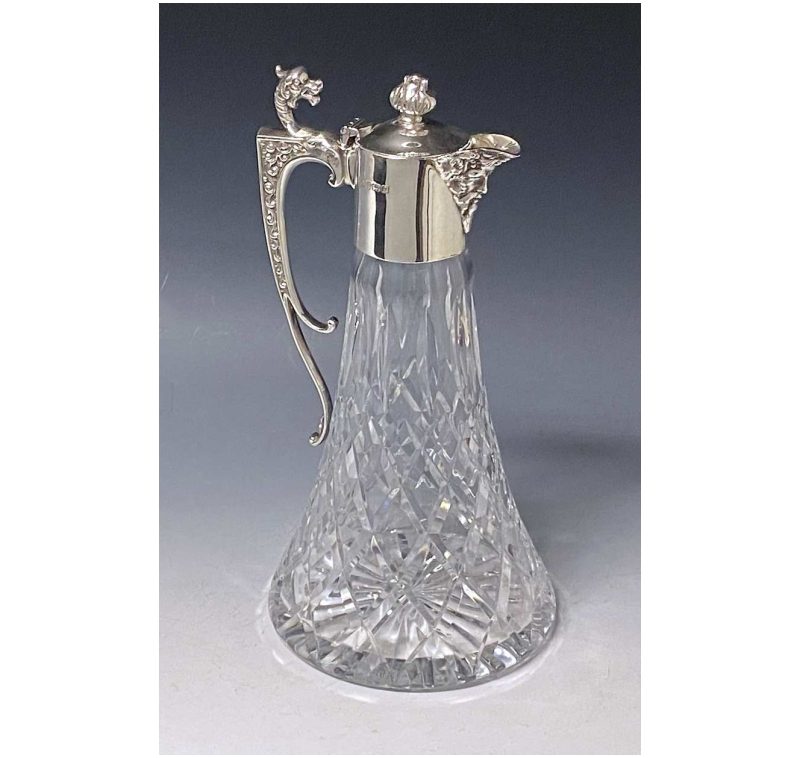 Sterling Silver Elizabeth II Claret Jug made in 1990