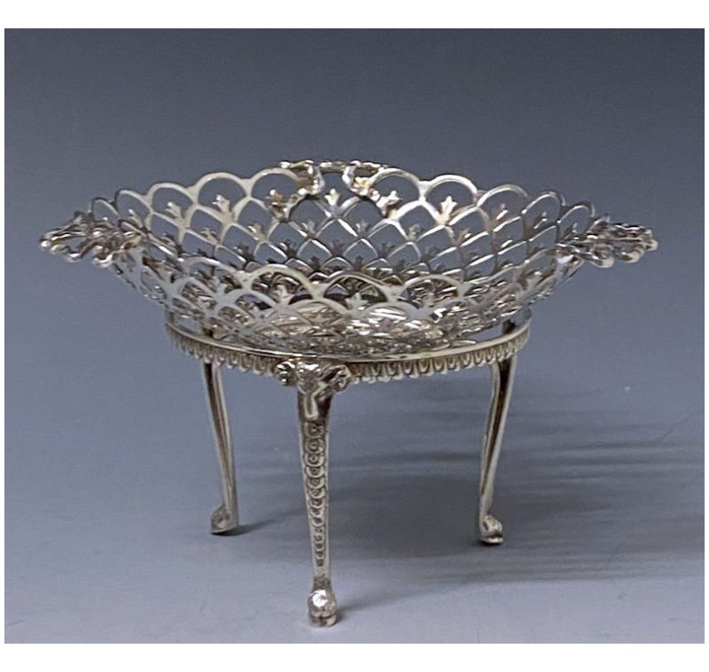 Antique Silver Edwardian Dish on a Stand made in 1909