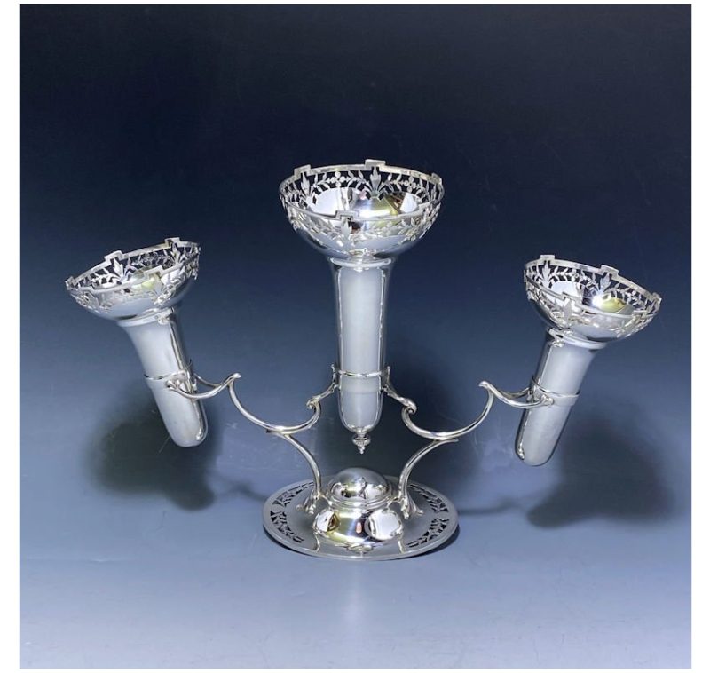 Antique Silver George V Flower Epergne made in 1912