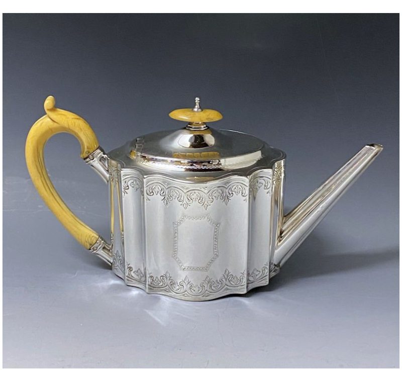 Antique Silver George III Teapot made in 1789