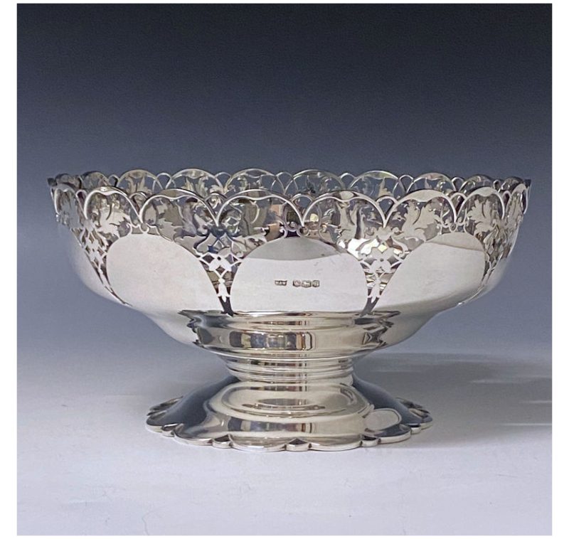 Sterling Silver George V Hand Pierced Bowl made in 1932