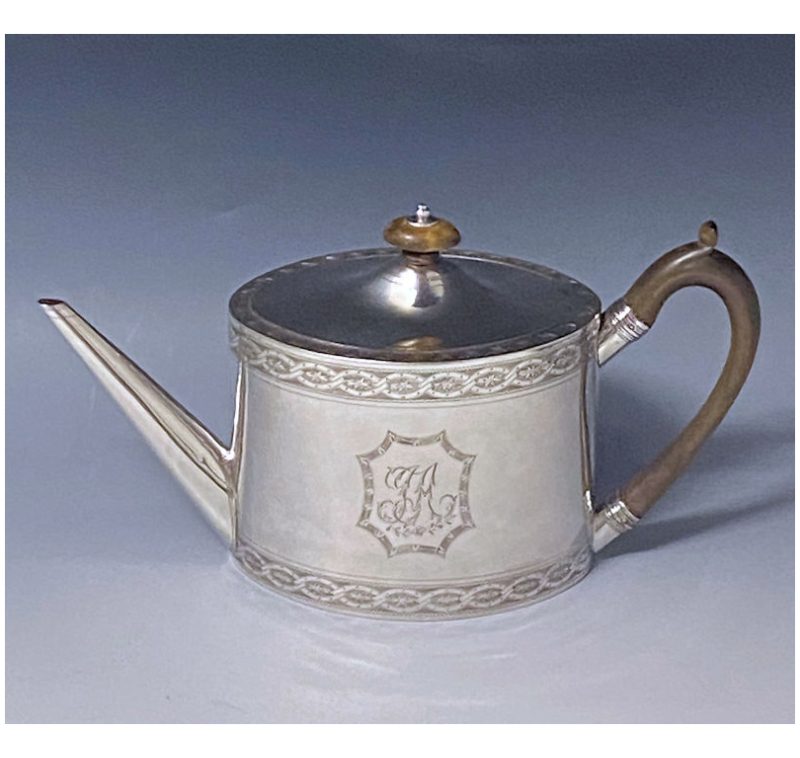 Antique Silver George III Teapot made in 1791