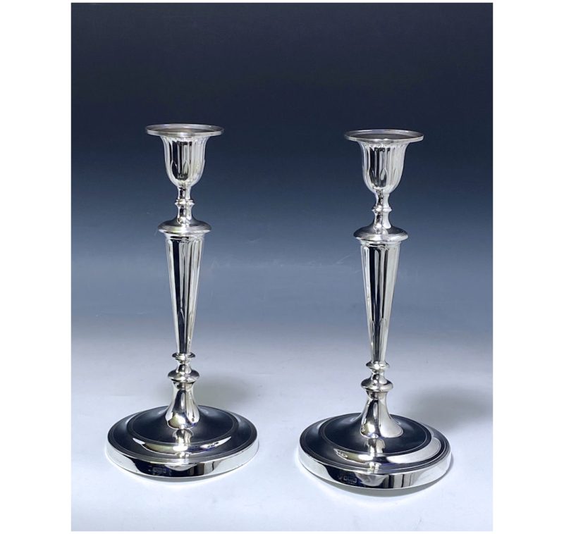 Pair of Antique George V Silver Candlesticks made in 1912