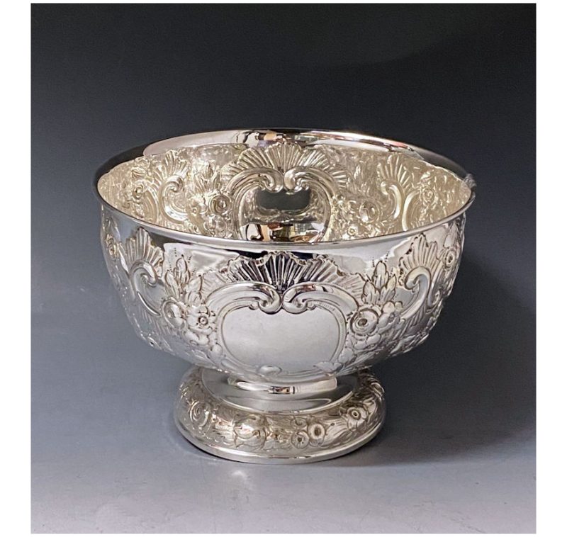 Antique Silver Edwardian Rose Bowl made in 1904