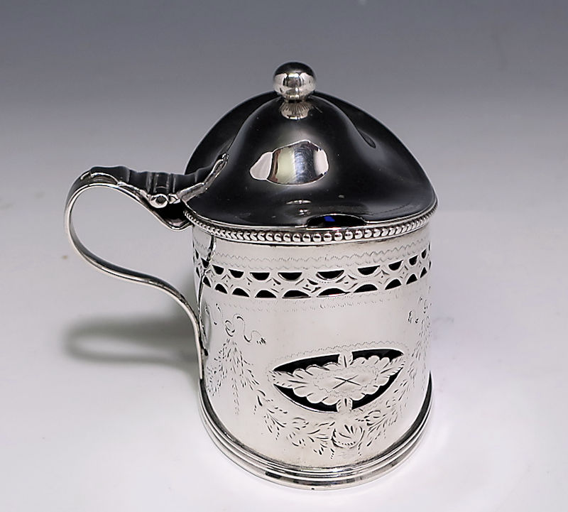 Antique Silver George III Mustard Pot made in 1786