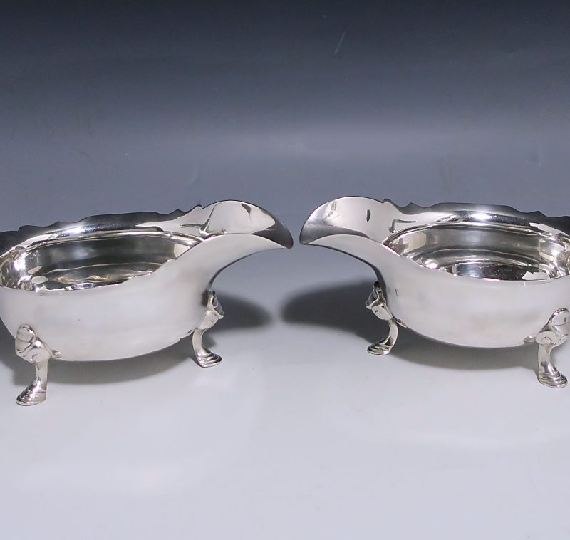 Pair of Antique Silver George II Sauce Boats made in 1742